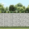 vidaXL Gabion Raised Bed Silver Galvanized Steel 39.4 x 7.9 x 39.4 in
