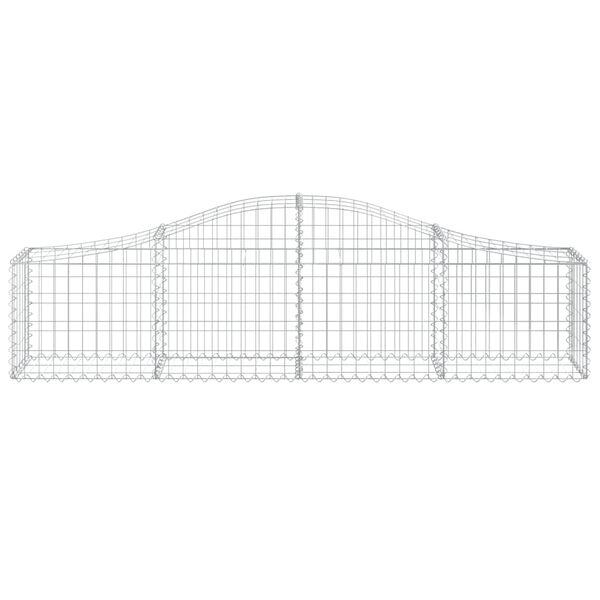 vidaXL Arched Gabion Baskets 5 pcs 78.7"x11.8"x15.7"/23.6" Galvanized Iron