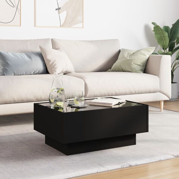 vidaXL Coffee Table Black Engineered wood Medium Coffee Table