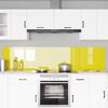 vidaXL Kitchen Backsplash 2 pcs Yellow 43.31 x 19.69 in Tempered Glass