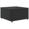vidaXL Patio Sofa Set Black PE rattan, powder-coated steel, tempered glass