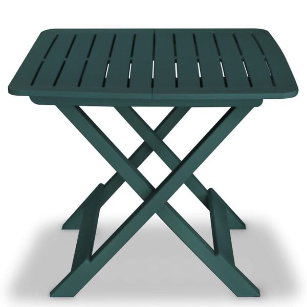 vidaXL Garden Furniture Set Green Plastic Small Foldable Bistro Set