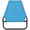 vidaXL Sun Lounger Turquoise Blue Powder-Coated Steel Standard