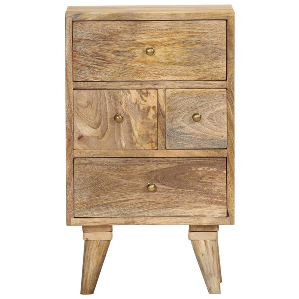 vidaXL Bedside Cabinet Brown Solid Mango Wood Medium Bedside Cabinet