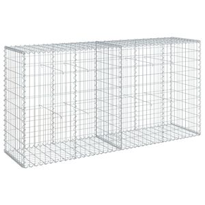vidaXL Gabion Basket Silver Galvanized Iron 78.7x19.7x39.4 in