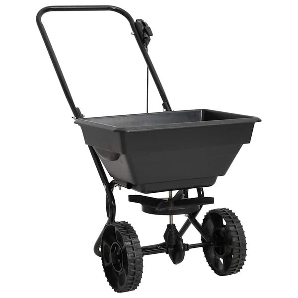 vidaXL Spreader Black Steel, PVC Medium Height-Adjustable