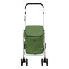 vidaXL Dog Stroller Green Linen fabric 39.4 x 19.3 x 37.8 in Foldable