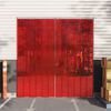 vidaXL Door Curtain Red 11.81"x0.1" 32.8' PVC