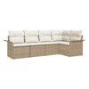 vidaXL Garden Sofa Set with Cushion Manual 5 pcs Poly Rattan