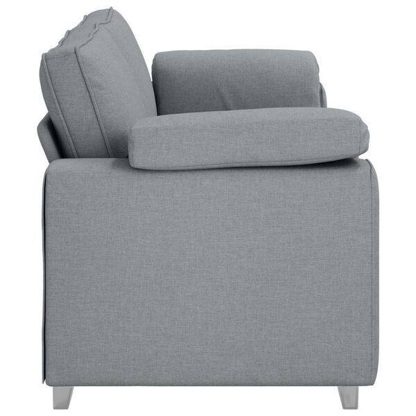 vidaXL Sofa Light Grey 86.22 x 30.31 x 32.28 in Fabric