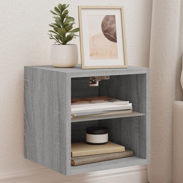 vidaXL TV Wall Cabinet Grey Sonoma Engineered wood
