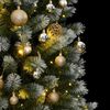 vidaXL Artificial Hinged Christmas Tree 300 LEDs & Ball Set 82.7"
