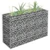 vidaXL Gabion Raised Bed Silver Galvanized Steel 35.4x11.8x23.6 in
