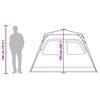 vidaXL Camping Tent Dome 4-Person Gray and Orange Quick Release