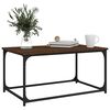 vidaXL Coffee Table Brown Oak Engineered Wood and Iron Medium