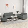 vidaXL Sofa Set Dark grey Fabric (100% polyester), Metal, Textilene, Plywood