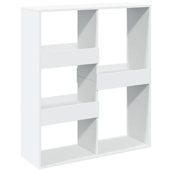vidaXL Book Cabinet White Engineered wood Medium Book Cabinet