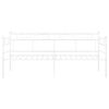 vidaXL Sofa Bed Frame White Powder-coated metal Single
