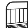 vidaXL Bed Frame Black Powder-coated steel King Size Bed Frame