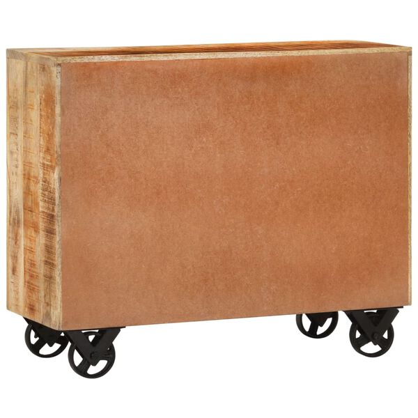 vidaXL Sideboard Brown Solid rough mango wood, cast iron Medium