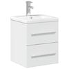 vidaXL Bathroom Sink Cabinet White Engineered wood, Ceramic Compact