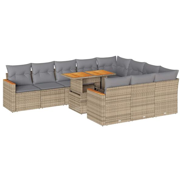 vidaXL Garden Sofa Set Beige