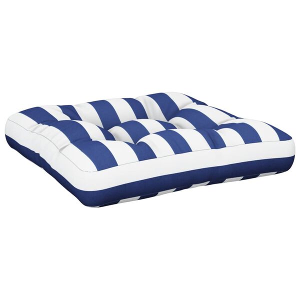 vidaXL Pallet Cushion Blue and White Stripe Oxford fabric (100% polyester)