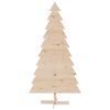 vidaXL Wooden Christmas Tree Natural Solid pine wood Large