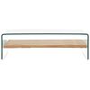 vidaXL Coffee Table Clear and Oak Tempered Glass and MDF 38.6x17.7x12.2 in