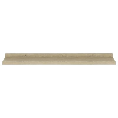 Close-up of wooden shelf end showing lip and mounting edge