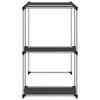 vidaXL Storage Rack Black Iron and non-woven fabric (100% polyester)