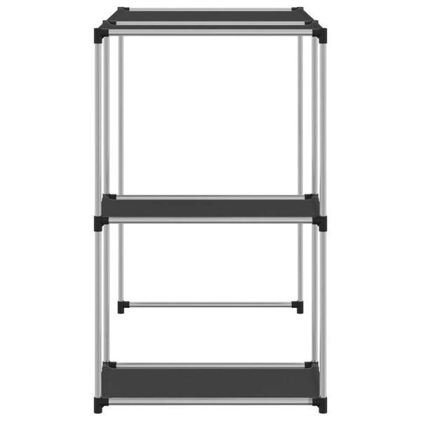 vidaXL Storage Rack Black Iron and non-woven fabric (100% polyester)