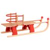 vidaXL Folding Snow Sledge with Backrest 46.9" Wood