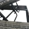 vidaXL Sun Lounger Grey PE rattan, powder-coated steel, polyester Double