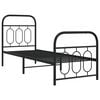 vidaXL Bed Frame Black Steel 75 x 75.6 in Bed Frame Rectangular