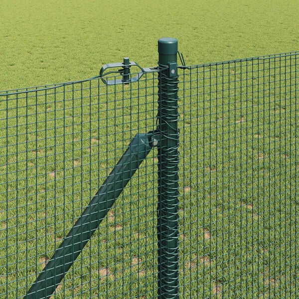 vidaXL Fence Post Green 32.81 x 3.28 ft (0.47 x 0.47 in mesh) Steel