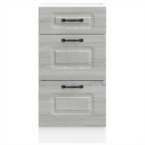 vidaXL Kitchen Base Cabinet Grey Sonoma Engineered Wood Standard