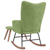 vidaXL Rocking Chair With Stool Light Green