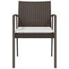 vidaXL Garden Chair Set of 4 Brown, Cream white