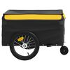 vidaXL Bike Trailer Black and Yellow 99.2 lb Iron