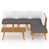 vidaXL Garden Lounge Set Dark gray Solid acacia wood Large Modular