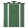 vidaXL Garden Shed Green Galvanized Steel Large Garden Storage