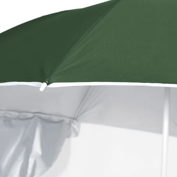 vidaXL Beach Parasol with Side Walls Green 84.6 "
