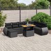 vidaXL Garden Sofa Set Black
