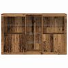 vidaXL LED Sideboard Old Wood 63.78 x 14.57 x 39.37 in Engineered Wood