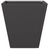 vidaXL Garden Planter Set of 2 Black Cold-rolled steel 11.8x11.8x11.8 in