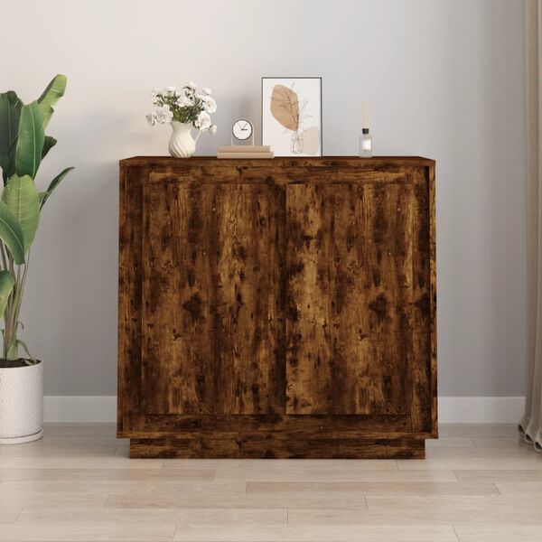 vidaXL Sideboard Smoked Oak Engineered Wood Sideboard Rectangular