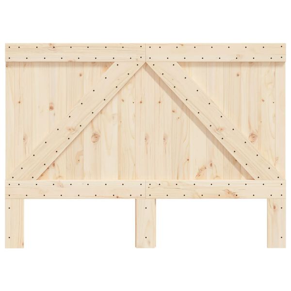 vidaXL Headboard Natural Wood Solid pine wood Double Durable