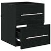 vidaXL Sink Cabinet Black Oak 15.16 x 16.14 x 18.90 in Engineered Wood