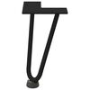 vidaXL Hairpin Table Leg Black Powder-Coated Steel Small Levelers